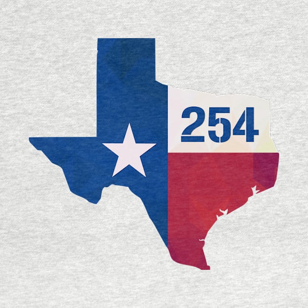 Texas USA 254 Area Code by hoopoe